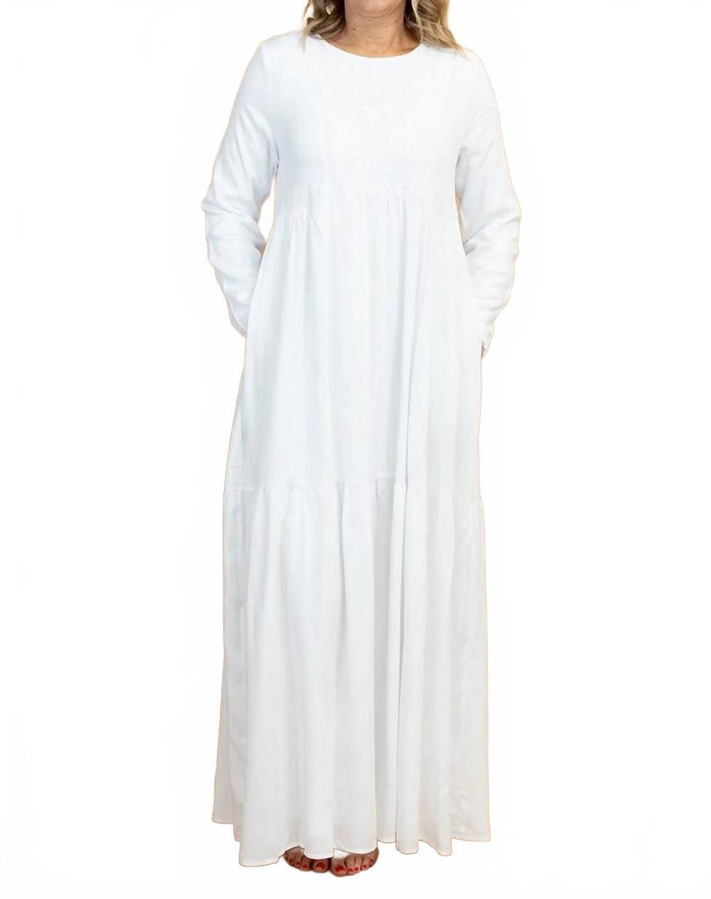 NEW TEA N ROSE grace temple dress in white